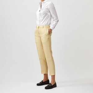 J. Peterman Gold Silk Pants